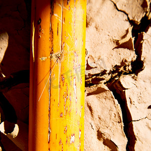 摩洛哥非洲沙漠中的碎沙抽象宏观树皮