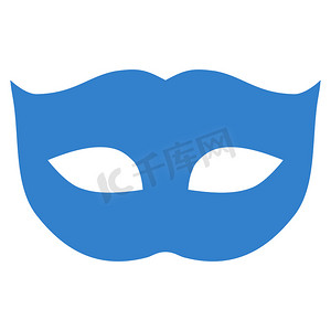 Privacy Mask 扁平钴色图标