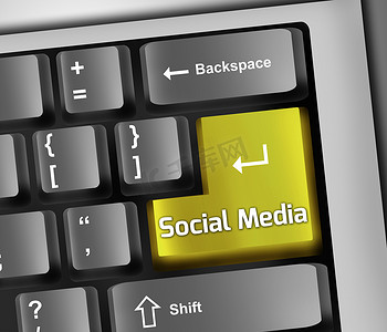 键盘插图社交媒体