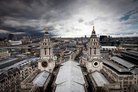 千禧年摄影照片_从圣保罗大教堂看伦敦