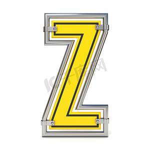 带字母的创意摄影照片_带框的交通路标 FONT 字母 Z 3D