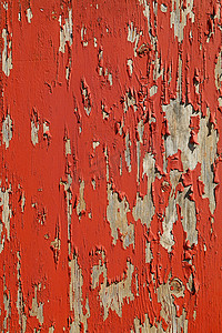 红色复古彩绘木墙背景