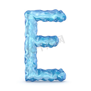 冰字体字母 E 3d