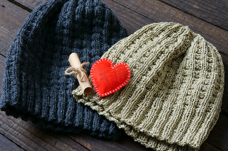 手工，礼物，情侣，毛线帽，针织