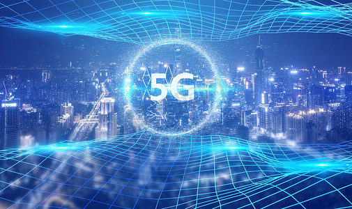 城市连接摄影照片_“5G 网络和 5g 技术，新一代网络。高速移动互联网，商业，现代技术，互联网和网络概念。”