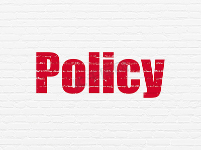 保险概念： 政策在背景墙上