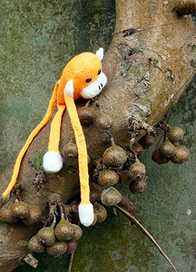 猴年节日素材摄影照片_针织猴子，象征 2016 年，猴年
