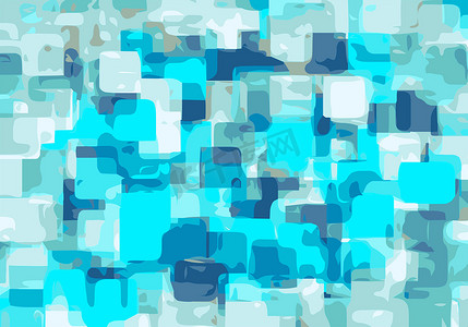 蓝色方形抽象背景
