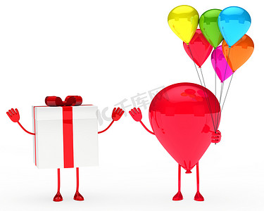 礼物和气球图