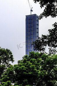 查特吉国际中心，加尔各答/印度亚洲-2018 年 8 月 31 日：最近翻新和全新的加尔各答著名最高建筑的现代外观