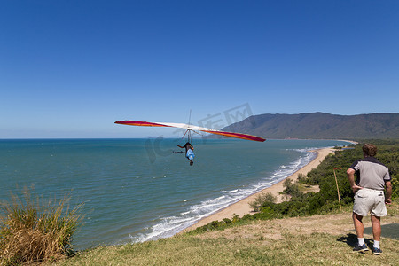 澳大利亚昆士兰三一湾瞭望台的滑翔机
