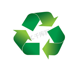 保护环境矢量摄影照片_绿色回收标志图标说明