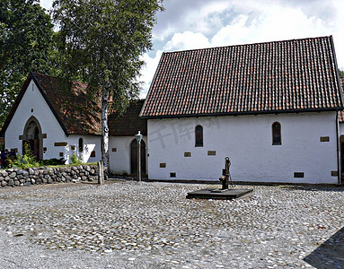 梅奥摄影照片_挪威萨尔普斯堡 Borgarsyssel 博物馆的奥拉夫教堂