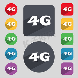 4g图标摄影照片_4G 标志图标。