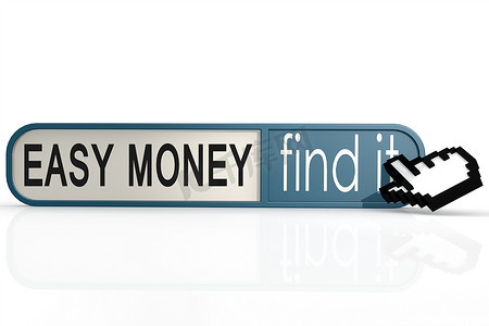 easy摄影照片_蓝色的 Easy Money 字找到它横幅