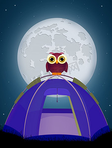 月光下的帐篷