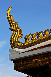 曼谷在寺庙泰国龙马赛克