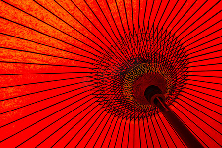 日式红桑纸伞