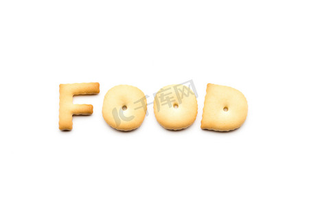 桃酥饼干详情页摄影照片_孤立在白色背景上的词食物饼干