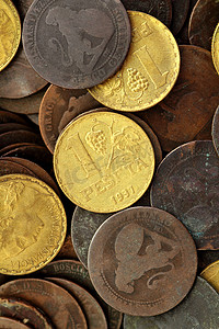 古董真实老西班牙共和国 1937 货币硬币比塞塔
