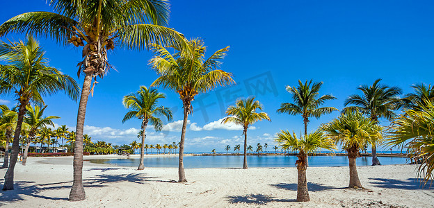 佛罗里达州迈阿密马西森吊床县公园的圆形海滩