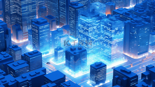 数据化背景图片_3d科技未来数据化城市物联网