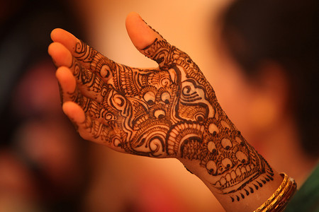 印度新娘摄影照片_印度新娘指甲花
