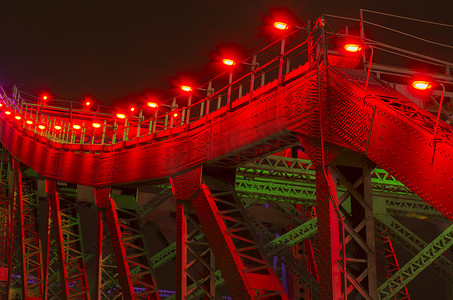双子桥摄影照片_昆士兰州布里斯班的故事桥