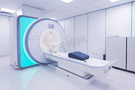 眼球成像摄影照片_MRI - 磁共振成像扫描设备