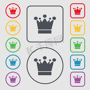 皇冠图标标志。