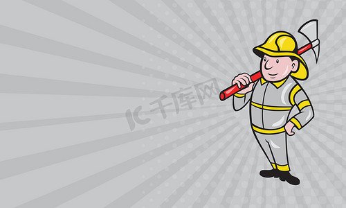 名片 Fireman Firefighter Emergency Worker