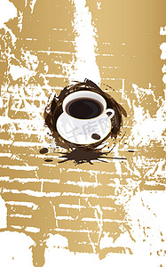 可爱音符贴纸摄影照片_“餐厅、咖啡厅的小册子菜单。咖啡和茶”