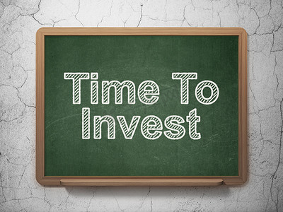 时间概念： 投资黑板背景的时间