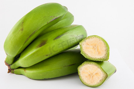 称为几内亚或 bocadillo (Musa acuminata) isola 的香蕉类型