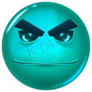 发怒emoji摄影照片_插图：Funny Emoji Face Ball B. Emoji Ball。