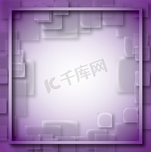 紫色空、单色、彩色、网络、互联网、方形框架的插图。