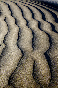萨穆特摄影照片_干沙和海滩兰萨罗特岛西班牙
