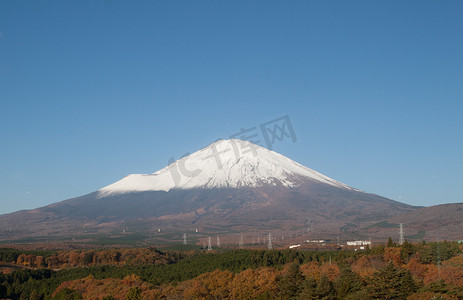 从酒店看富士山