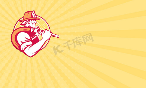 名片 Fireman Firefighter Emergency Worker