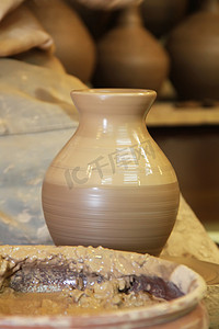 陶器摄影照片_陶瓷制陶工艺。