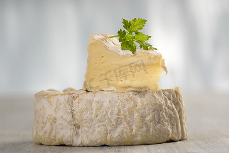 法国味摄影照片_传统的法国诺曼底奶酪卡门培尔奶酪