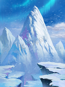 插图：北极的冰山。