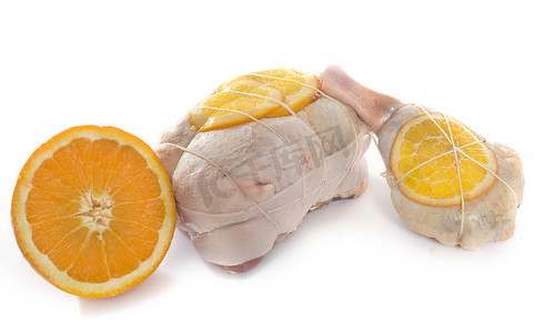 橘子肉摄影照片_橘子鸭