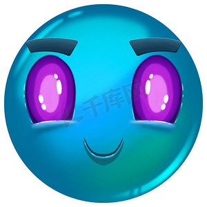 character摄影照片_插图：Funny Emoji Face Ball E.Element/Character Design - Fantastic/Cartoon Style