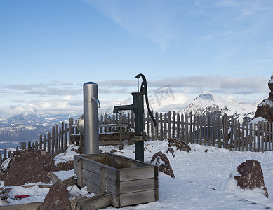 冬天的奥地利阿尔卑斯山