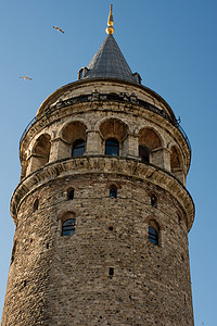 从拜占庭时代的加拉塔塔在伊斯坦布尔