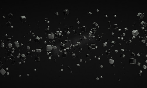 抽象黑色现代科技背景 3d 渲染