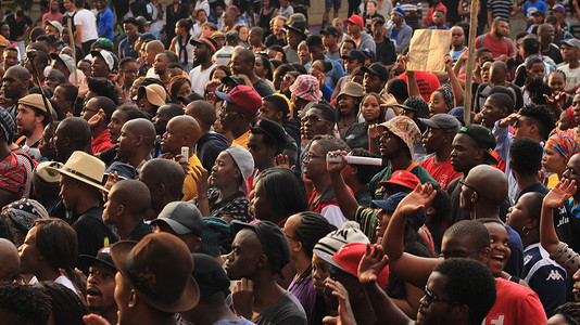 南非约翰内斯堡摄影照片_南非 - 学费抗议 - WITS 学生