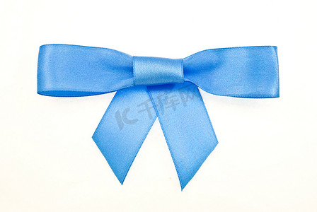 蓝色礼品缎带和蝴蝶结