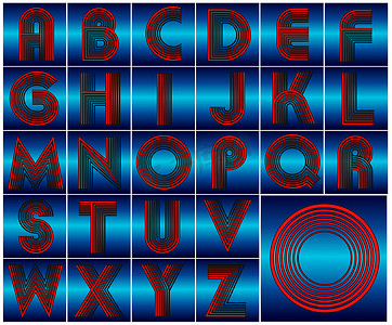Abc 字母数字刻字设计集